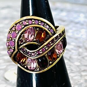Heidi Daus 🆕 “Hypnotic Intrigue” Size 8 Swarovski Crystals ring